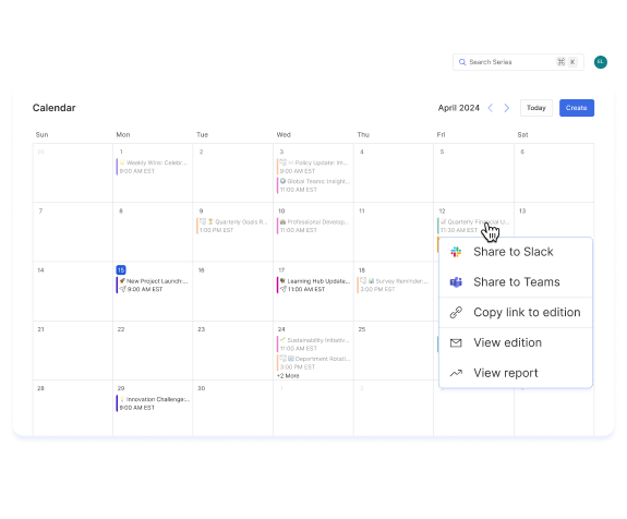 Calendar blue-