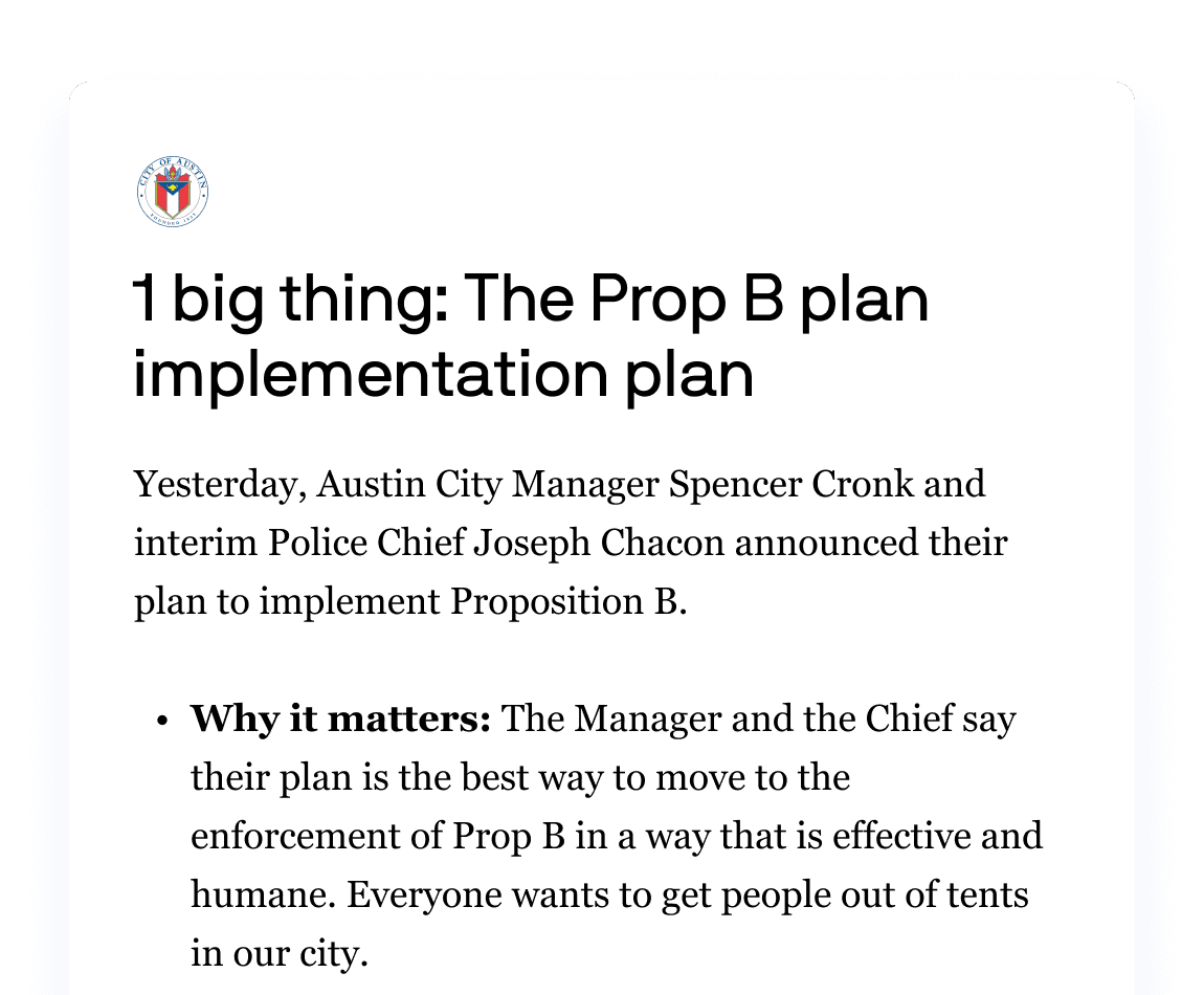 City of Austin Community Update