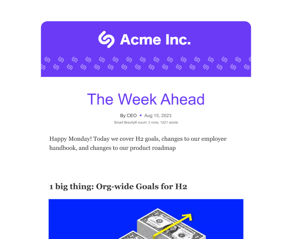 Internal Newsletter Template Design Customization Axios HQ