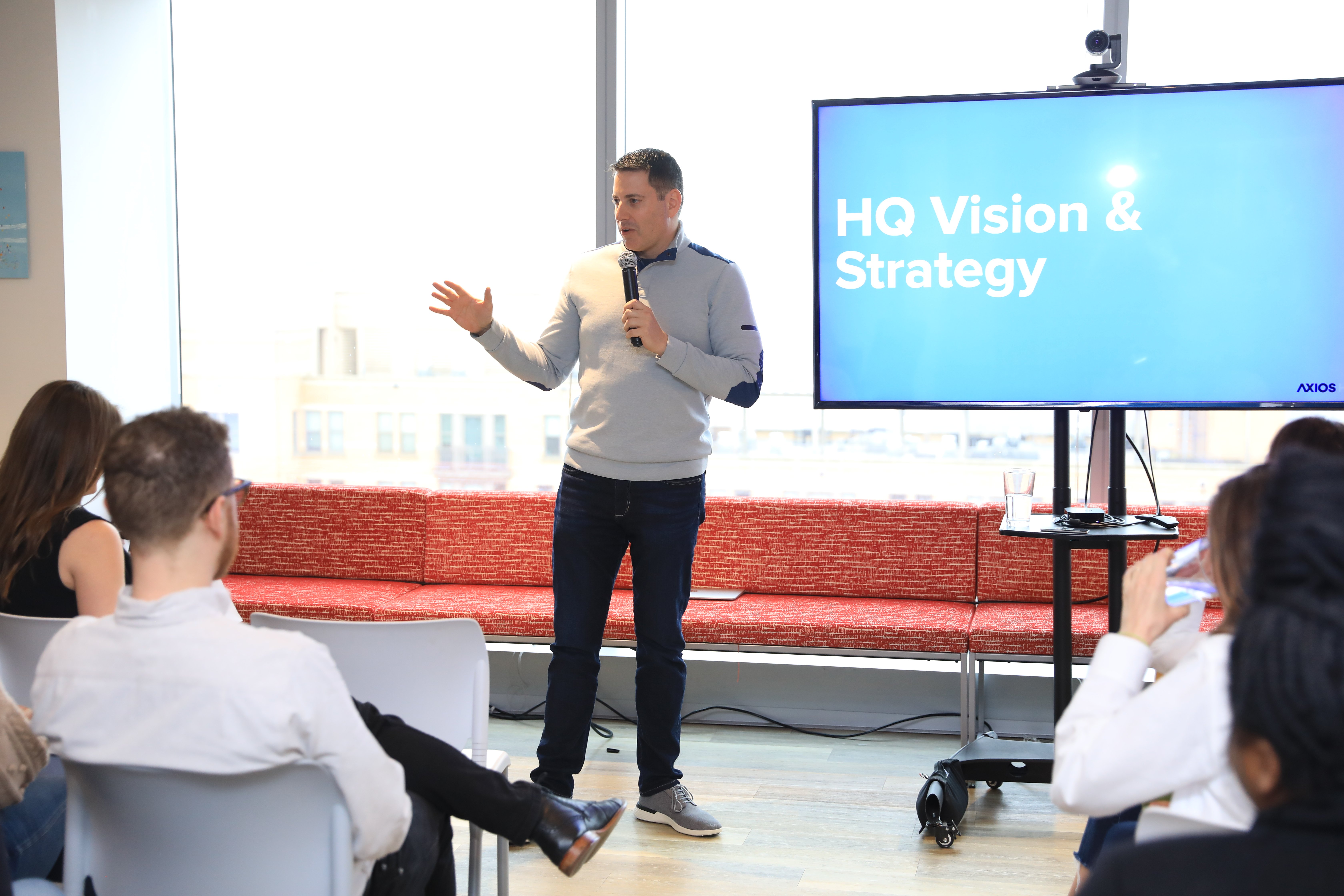 Roy, CEO, sharing the vision of Axios HQ