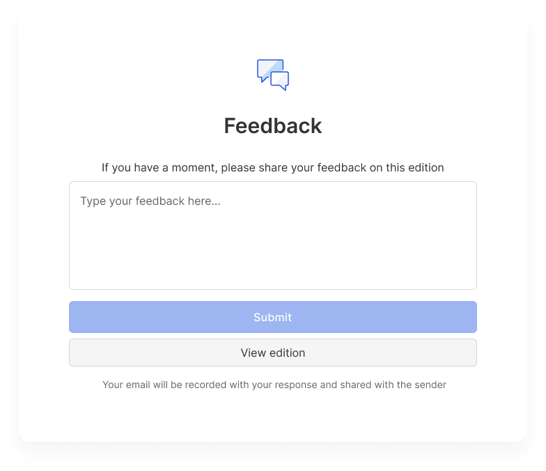 Write-in feedback